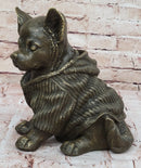Chihuahua Dog in Hooded Sweater Bronze Sculpture Hot Cast