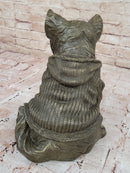 Chihuahua Dog in Hooded Sweater Bronze Sculpture Hot Cast