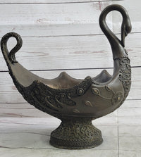 Swan Shaped Bronze Bowl Candy Dish by Vitaleh