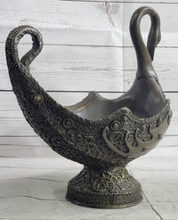 Swan Shaped Bronze Bowl Candy Dish by Vitaleh