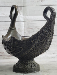 Swan Shaped Bronze Bowl Candy Dish by Vitaleh