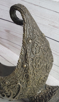 Swan Shaped Bronze Bowl Candy Dish by Vitaleh