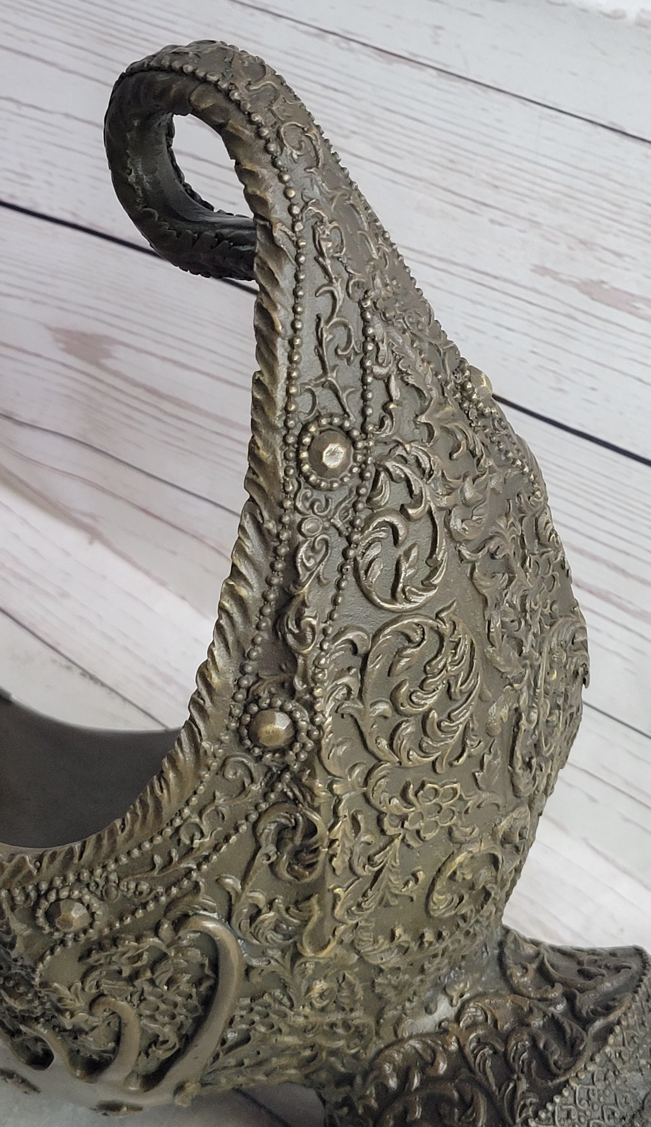 Swan Shaped Bronze Bowl Candy Dish by Vitaleh