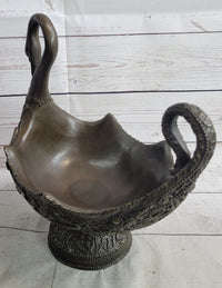 Swan Shaped Bronze Bowl Candy Dish by Vitaleh