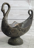 Swan Shaped Bronze Bowl Candy Dish by Vitaleh
