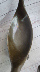 Two Gazelle Antelope Kudu Bronze Planter Bowl Candy Dish