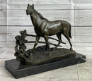 Trotting Thoroughbred Horse Bronze Sculpture by Lost Wax Method