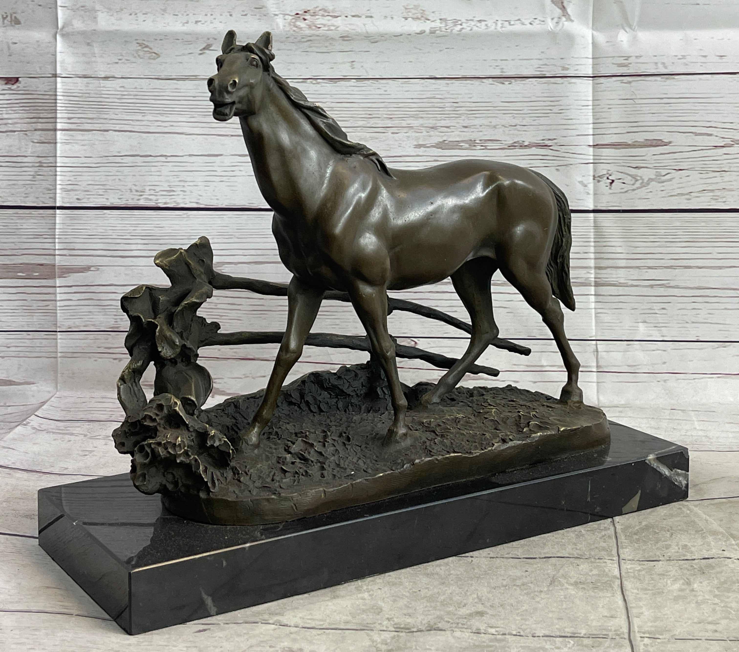 Trotting Thoroughbred Horse Bronze Sculpture by Lost Wax Method