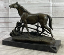 Trotting Thoroughbred Horse Bronze Sculpture by Lost Wax Method