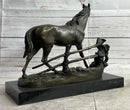 Trotting Thoroughbred Horse Bronze Sculpture by Lost Wax Method