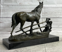 Trotting Thoroughbred Horse Bronze Sculpture by Lost Wax Method