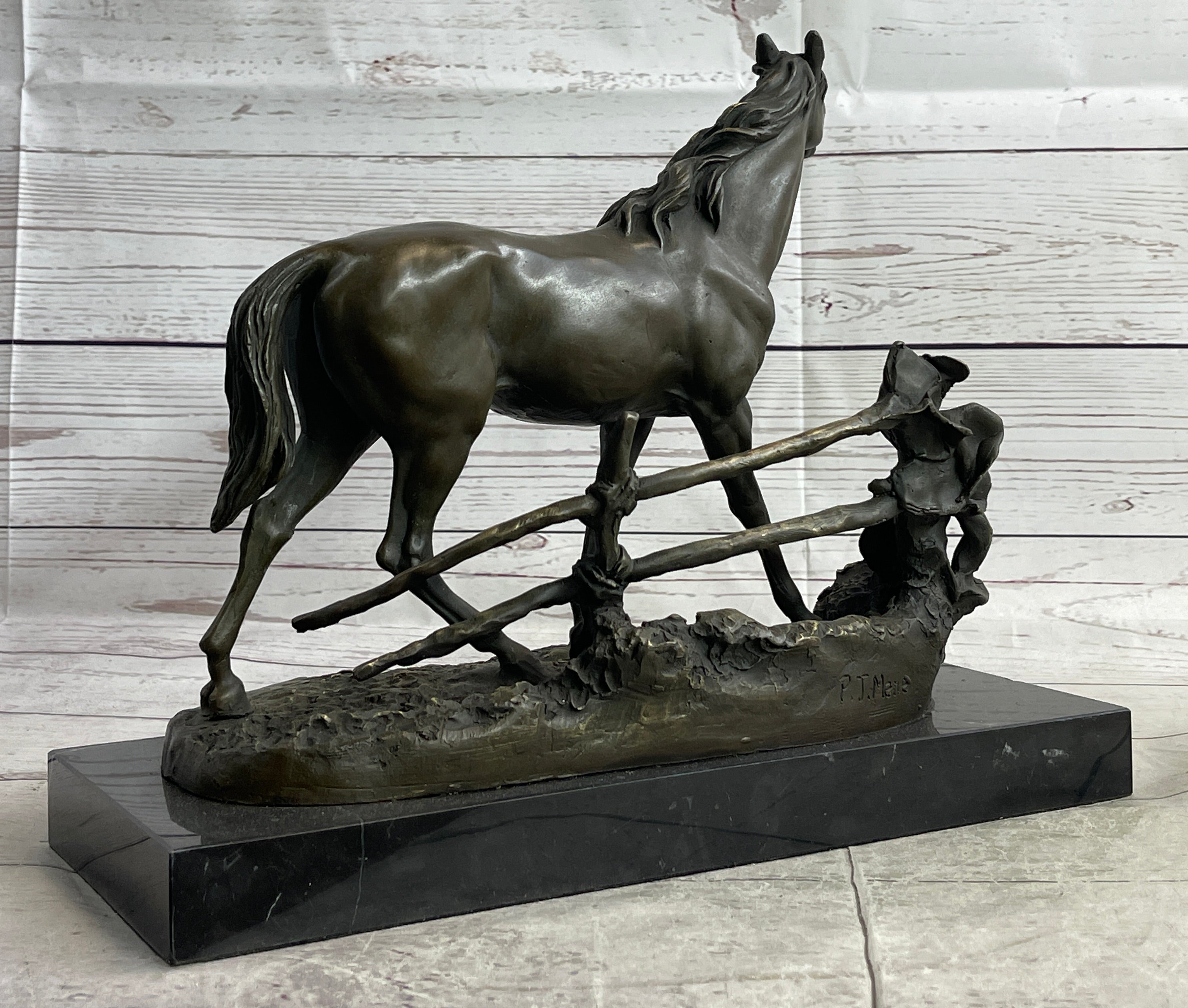 Trotting Thoroughbred Horse Bronze Sculpture by Lost Wax Method