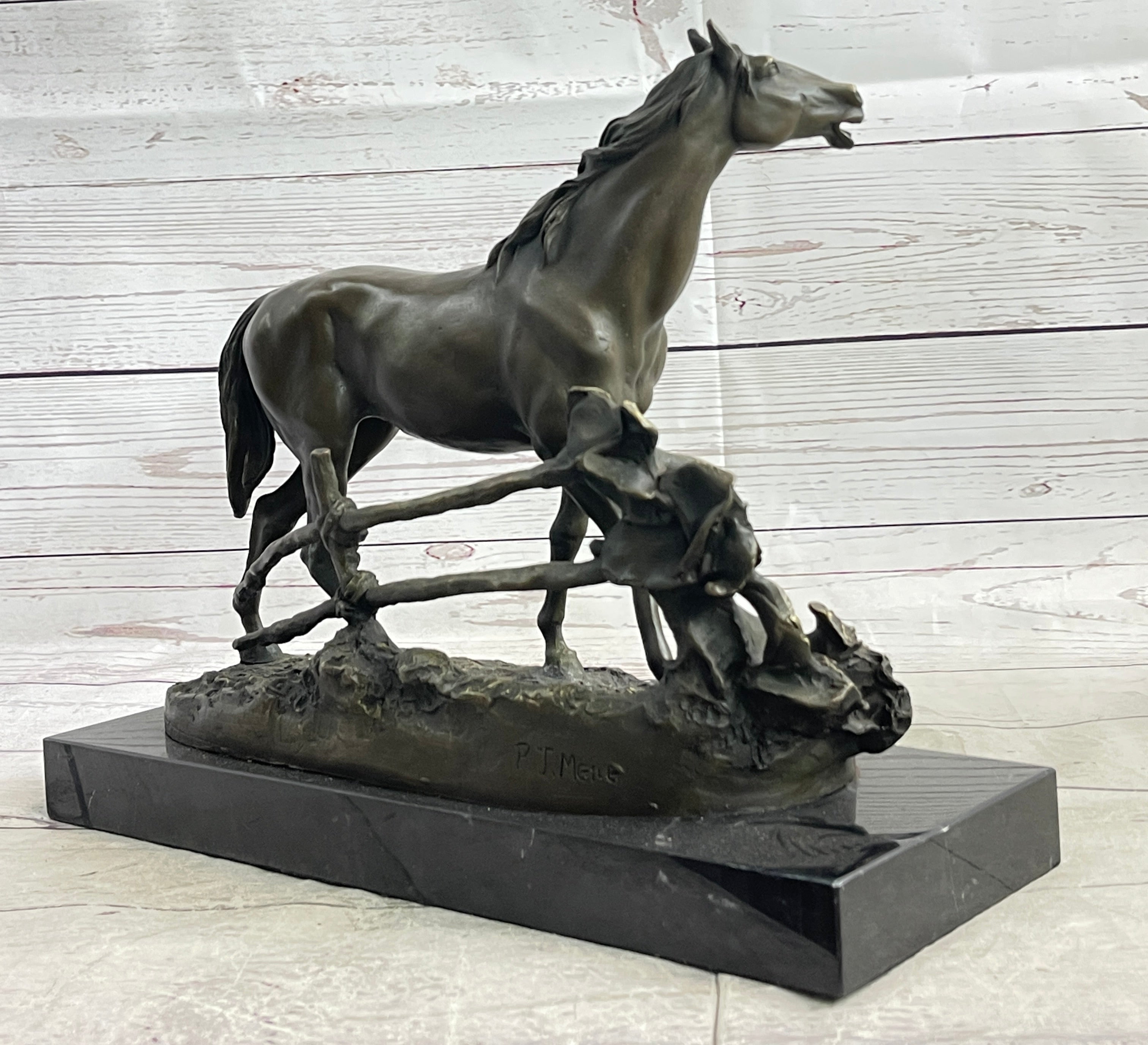 Trotting Thoroughbred Horse Bronze Sculpture by Lost Wax Method