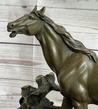 Trotting Thoroughbred Horse Bronze Sculpture by Lost Wax Method
