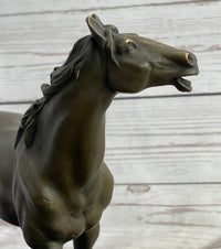 Trotting Thoroughbred Horse Bronze Sculpture by Lost Wax Method