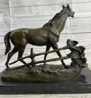 Trotting Thoroughbred Horse Bronze Sculpture by Lost Wax Method