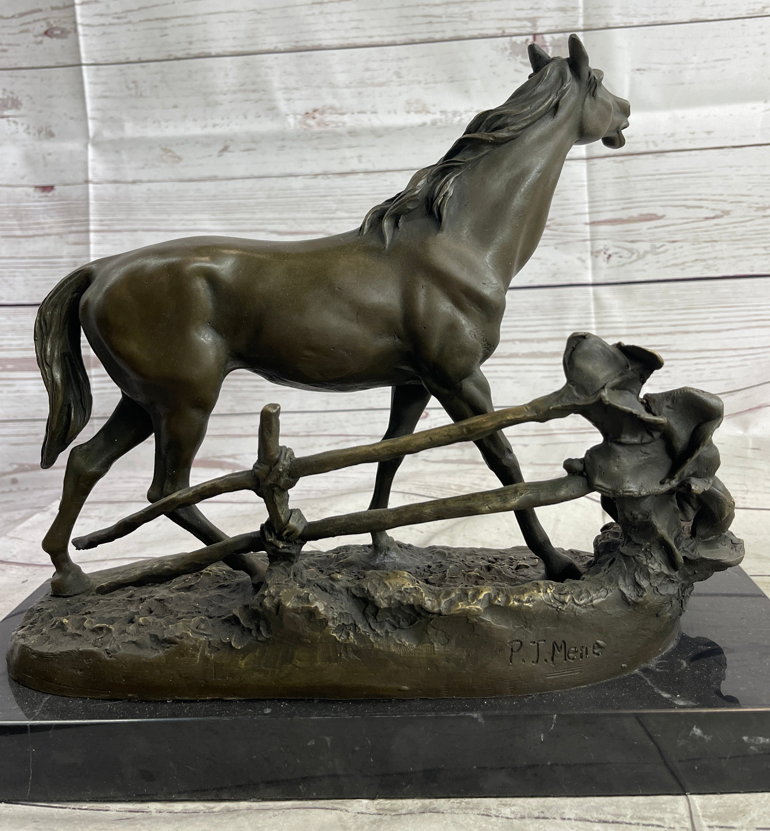 Trotting Thoroughbred Horse Bronze Sculpture by Lost Wax Method