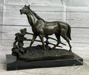 Trotting Thoroughbred Horse Bronze Sculpture by Lost Wax Method