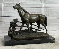 Trotting Thoroughbred Horse Bronze Sculpture by Lost Wax Method