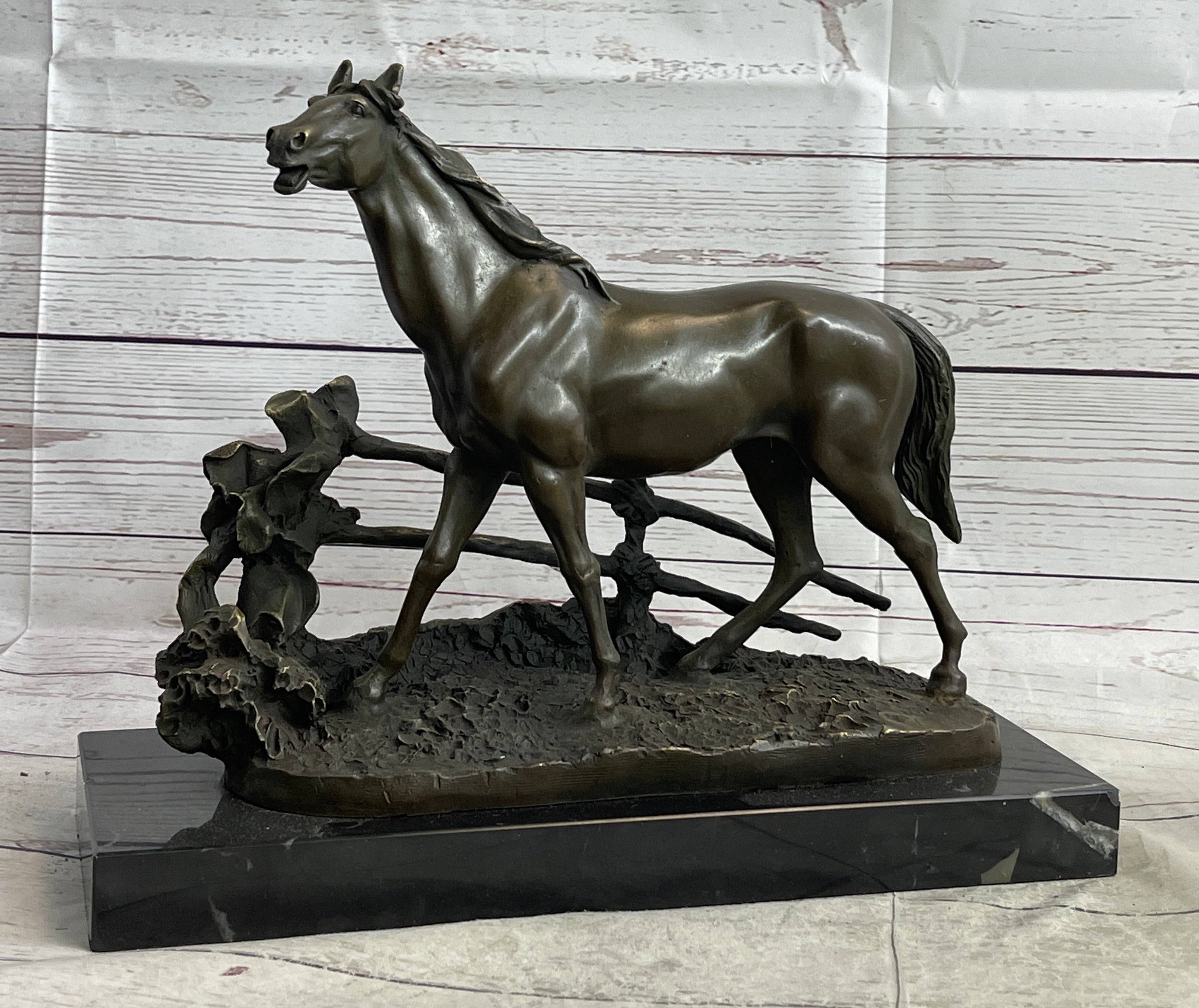 Trotting Thoroughbred Horse Bronze Sculpture by Lost Wax Method