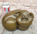 Signed Original Williams Bronze Pig - Chubby Happy Domestic Pig