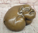 Signed Original Williams Bronze Pig - Chubby Happy Domestic Pig