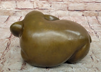 Signed Original Williams Bronze Pig - Chubby Happy Domestic Pig