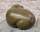 Signed Original Williams Bronze Pig - Chubby Happy Domestic Pig