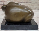 Happy Round Pig Bronze Metal Sculpture Original Art