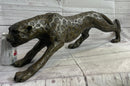 Cheetah Leopard Bronze Metal Sculpture 8" x 32"
