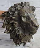 Wall Mounted Lion Head Bust Sculpture Signed Milo 18" x 18"