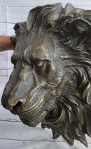 Wall Mounted Lion Head Bust Sculpture Signed Milo 18" x 18"