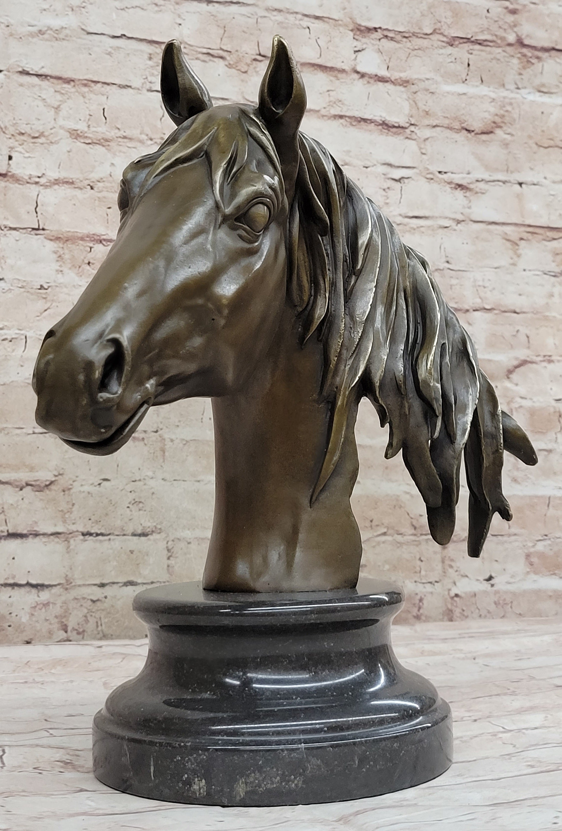 Hot Cast Bronze Horse Head Bust by Milo