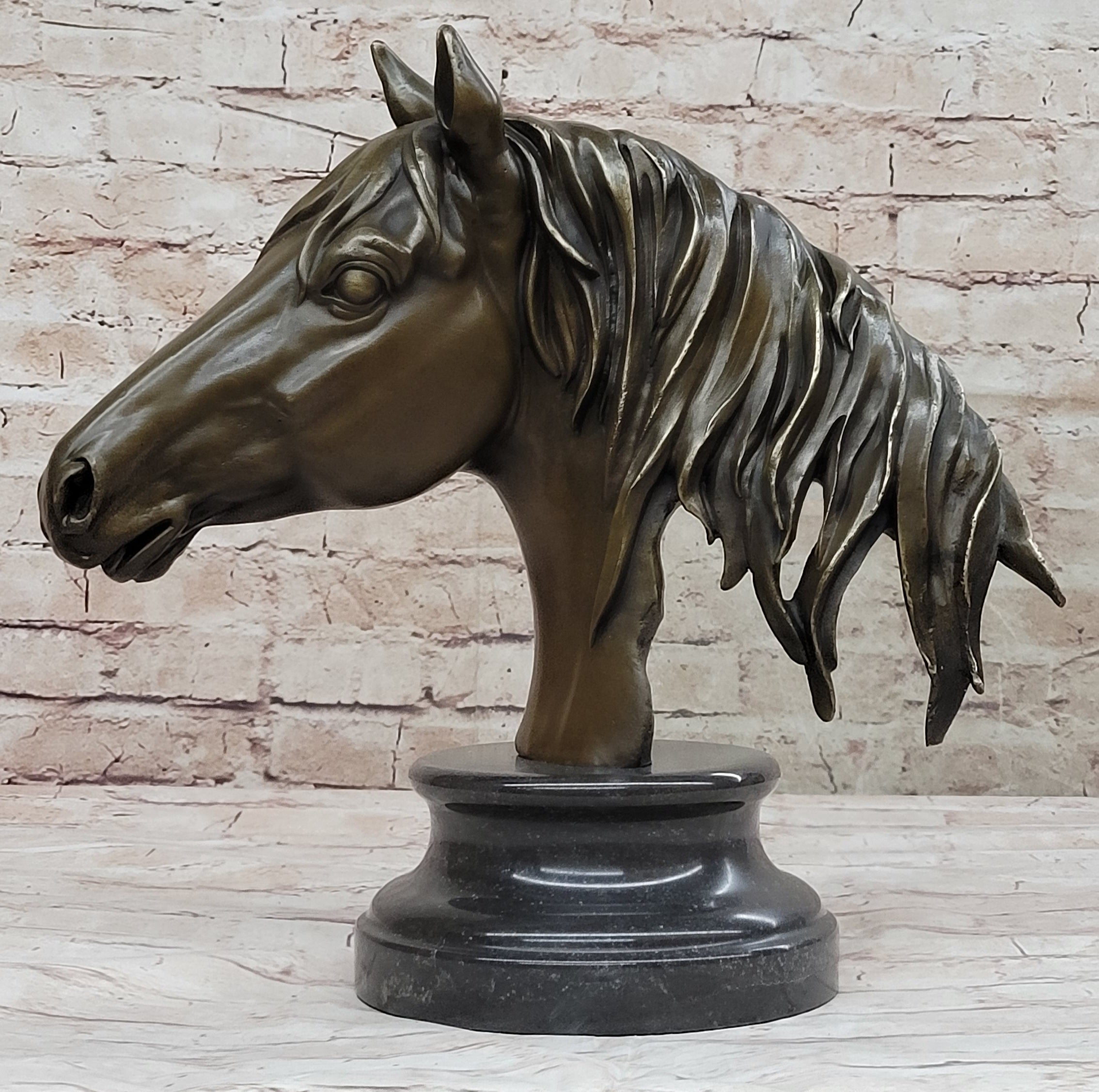 Hot Cast Bronze Horse Head Bust by Milo