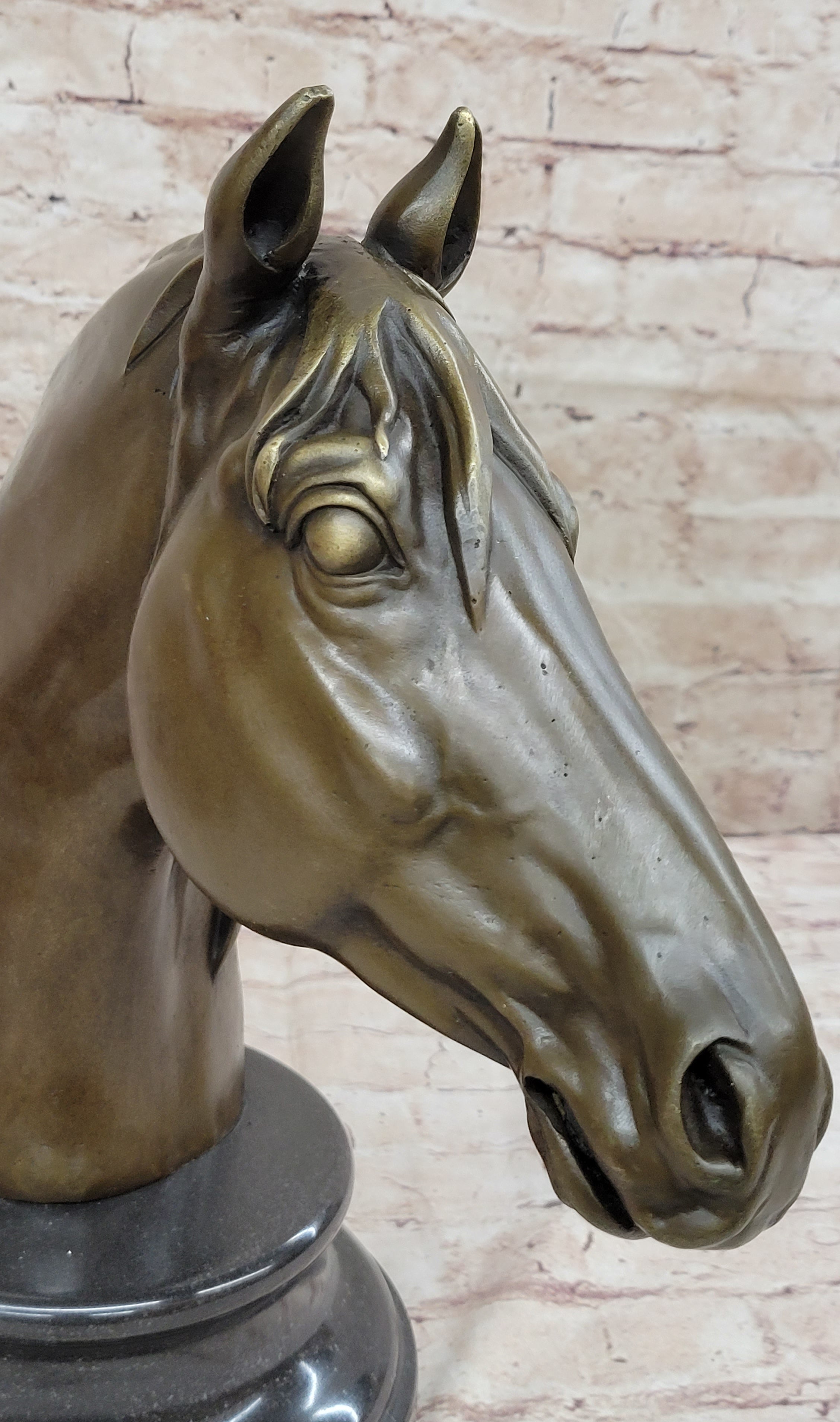 Hot Cast Bronze Horse Head Bust by Milo