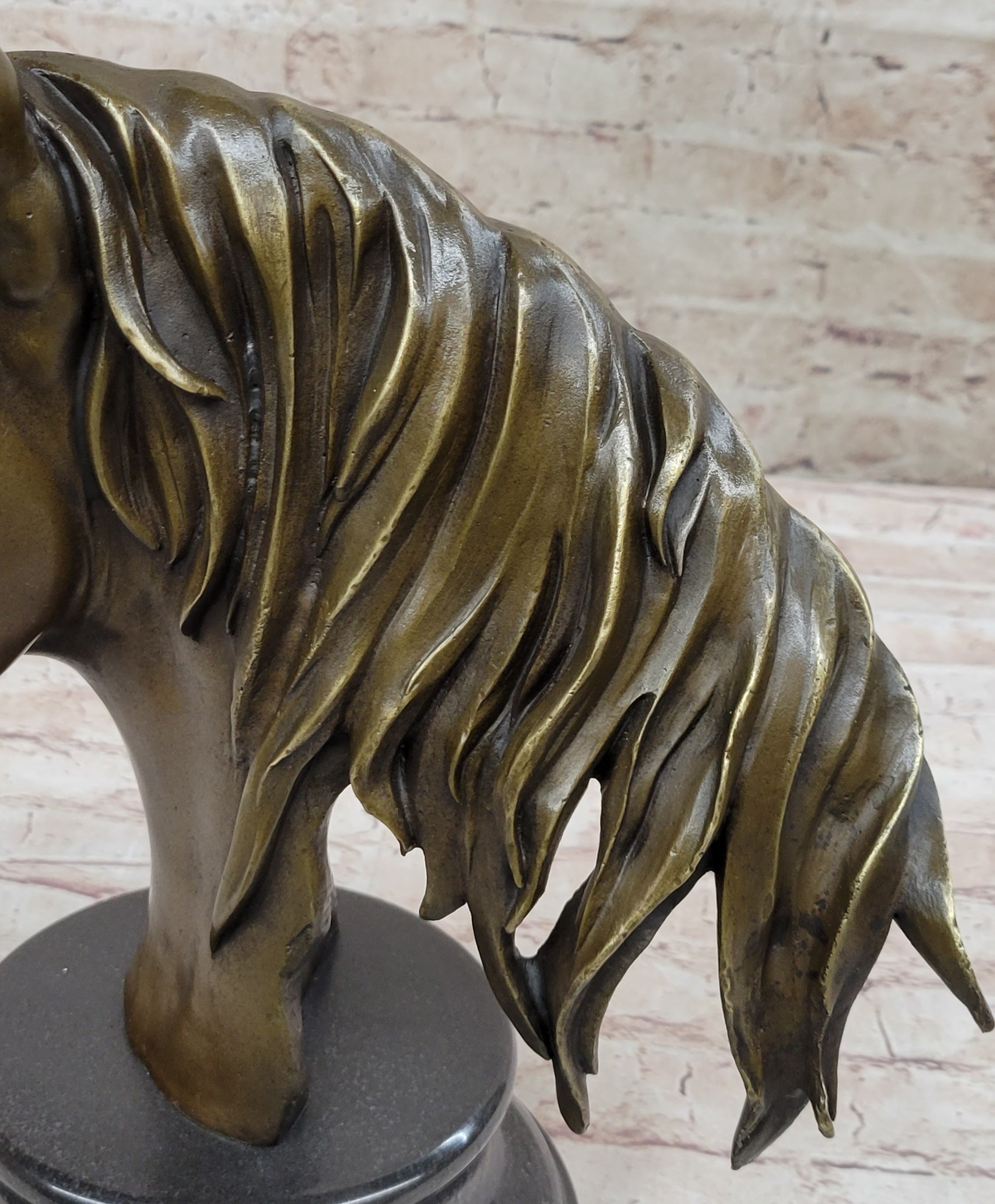 Hot Cast Bronze Horse Head Bust by Milo