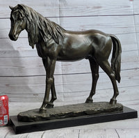 Bronze Horse Mare Equestrian Sculpture by PJ Mene on Marble Base