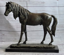 Bronze Horse Mare Equestrian Sculpture by PJ Mene on Marble Base