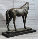 Bronze Horse Mare Equestrian Sculpture by PJ Mene on Marble Base