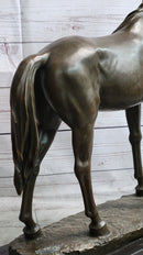 Bronze Horse Mare Equestrian Sculpture by PJ Mene on Marble Base