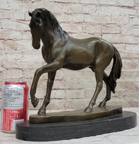 Show Horse Mare Hot Cast Bronze Sculpture on Marble Base