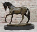 Show Horse Mare Hot Cast Bronze Sculpture on Marble Base
