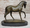Show Horse Mare Hot Cast Bronze Sculpture on Marble Base