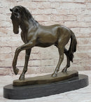 Show Horse Mare Hot Cast Bronze Sculpture on Marble Base