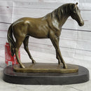 Arabian Horse Mare Bronze Sculpture on Marble Base