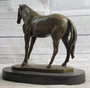 Arabian Horse Mare Bronze Sculpture on Marble Base
