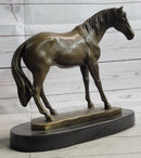 Arabian Horse Mare Bronze Sculpture on Marble Base