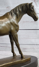 Arabian Horse Mare Bronze Sculpture on Marble Base