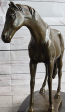 Arabian Horse Mare Bronze Sculpture on Marble Base
