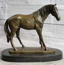 Arabian Horse Mare Bronze Sculpture on Marble Base